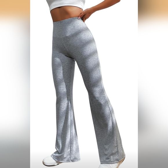 Fashion Nova Pants - Gray Flared Leggings